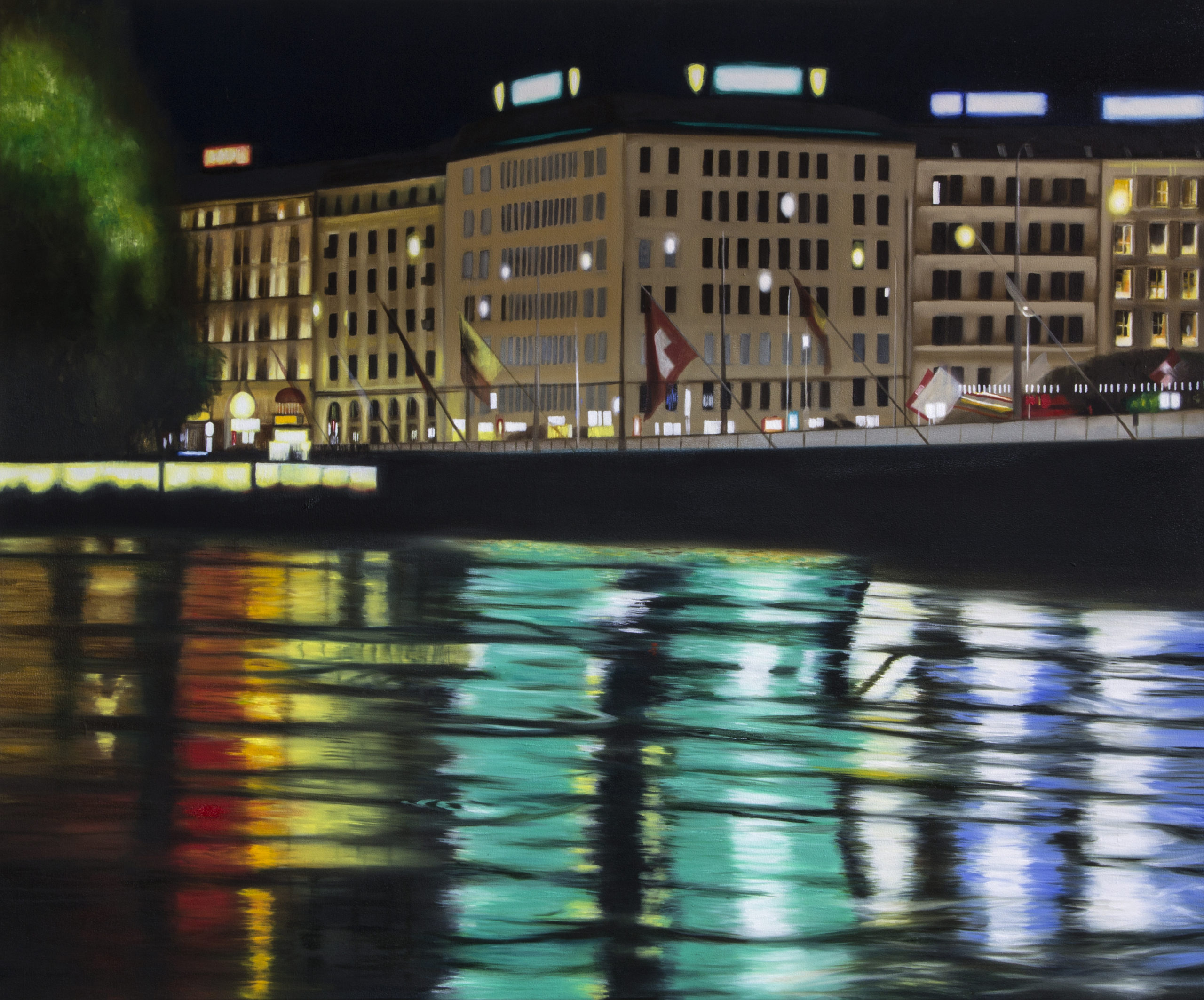 GENEVA LAKE REFLECTION, MONT BLANC BRIDGE N°1 GENEVA LAKE REFLECTION, MONT BLANC BRIDGE N°1